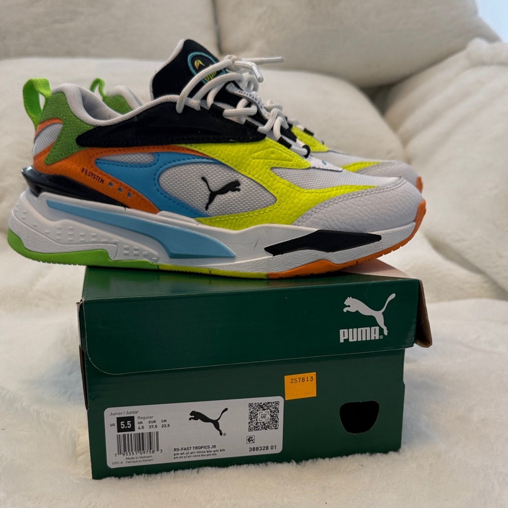 PUMA Kids Colorful Sneakers - Yellow, Blue, Green, Orange